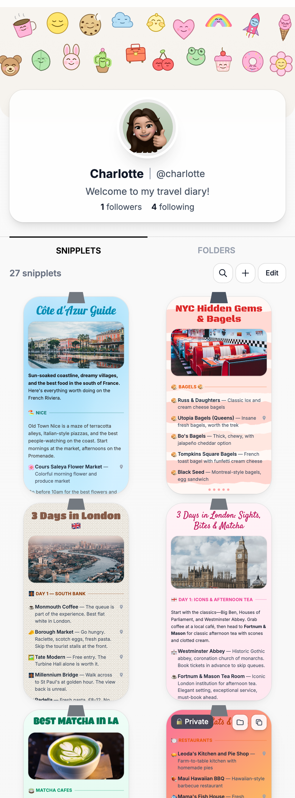 Profile with Modern Studio theme